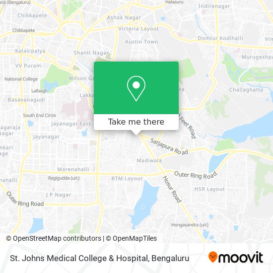 St. Johns Medical College & Hospital map