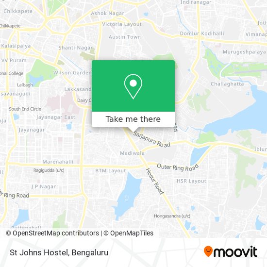 St Johns Hostel map