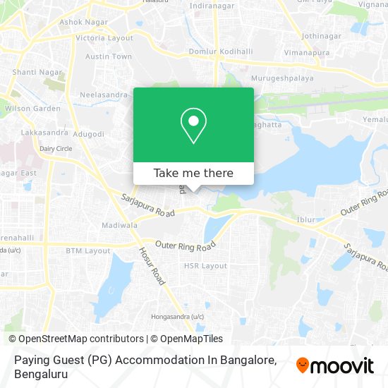 Paying Guest (PG) Accommodation In Bangalore map