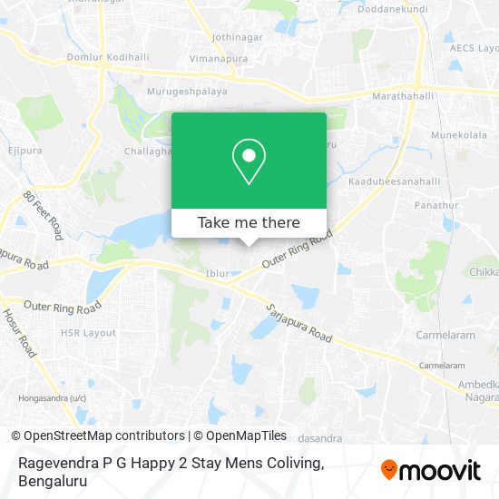 Ragevendra P G Happy 2 Stay Mens Coliving map