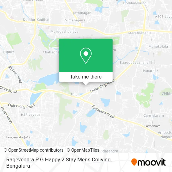 Ragevendra P G Happy 2 Stay Mens Coliving map