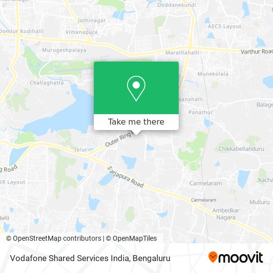 Vodafone Shared Services India map