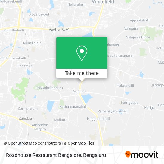Roadhouse Restaurant Bangalore map