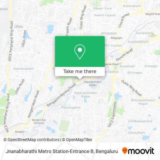 Jnanabharathi Metro Station-Entrance B map