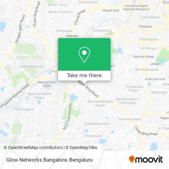 Glow Networks Bangalore map