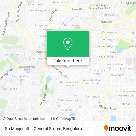 Sri Manjunatha General Stores map