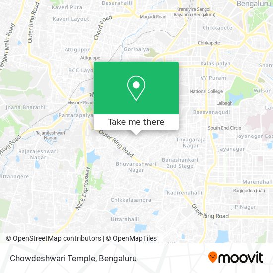 Chowdeshwari Temple map
