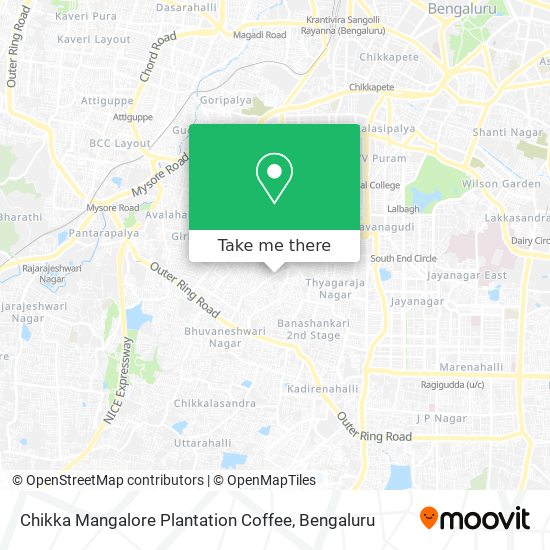 Chikka Mangalore Plantation Coffee map