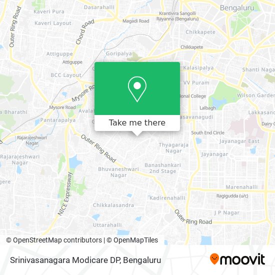 Srinivasanagara Modicare DP map