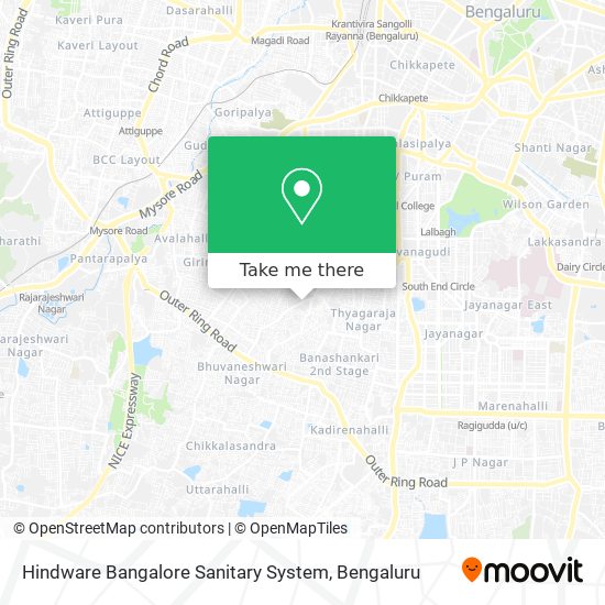 Hindware Bangalore Sanitary System map