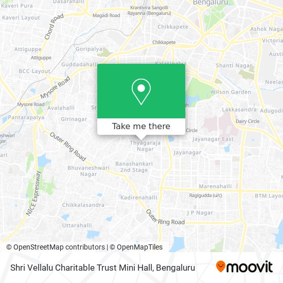 Shri Vellalu Charitable Trust Mini Hall map