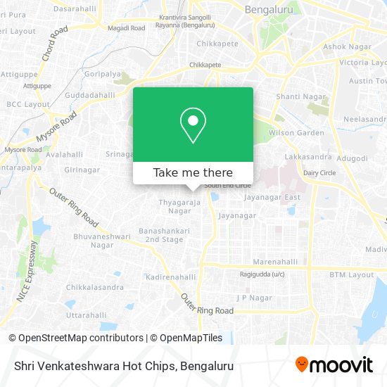 Shri Venkateshwara Hot Chips map