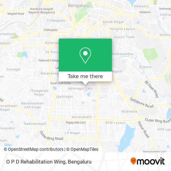 O P D Rehabilitation Wing map