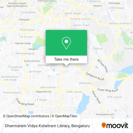 Dharmaram Vidya Kshetram Library map