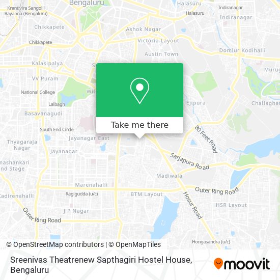 Sreenivas Theatrenew Sapthagiri Hostel House map