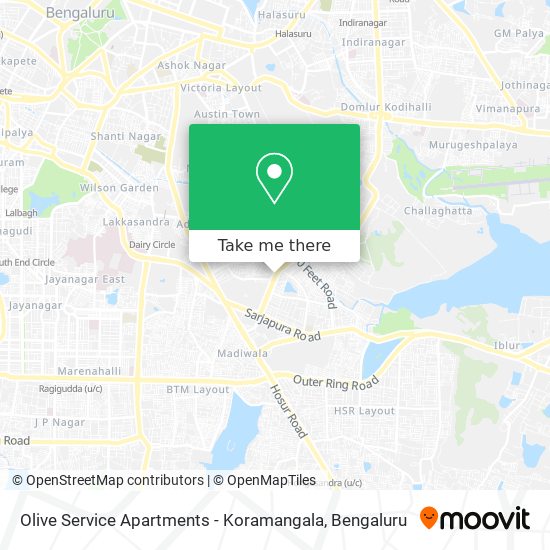 Olive Service Apartments - Koramangala map