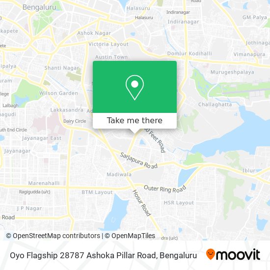 Oyo Flagship 28787 Ashoka Pillar Road map