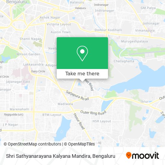 Shri Sathyanarayana Kalyana Mandira map