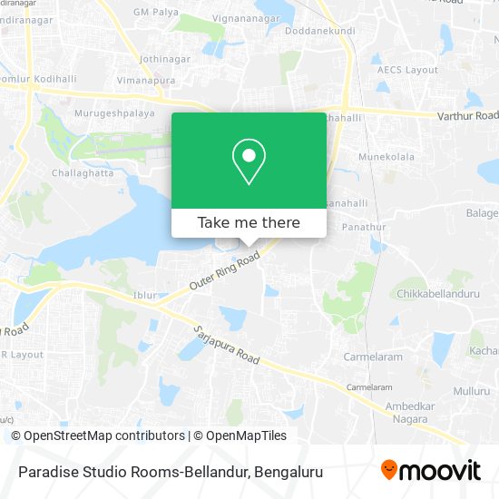 Paradise Studio Rooms-Bellandur map
