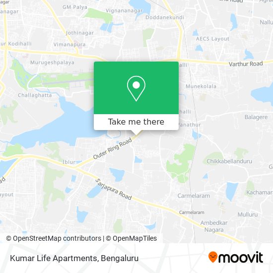 Kumar Life Apartments map