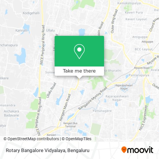 Rotary Bangalore Vidyalaya map