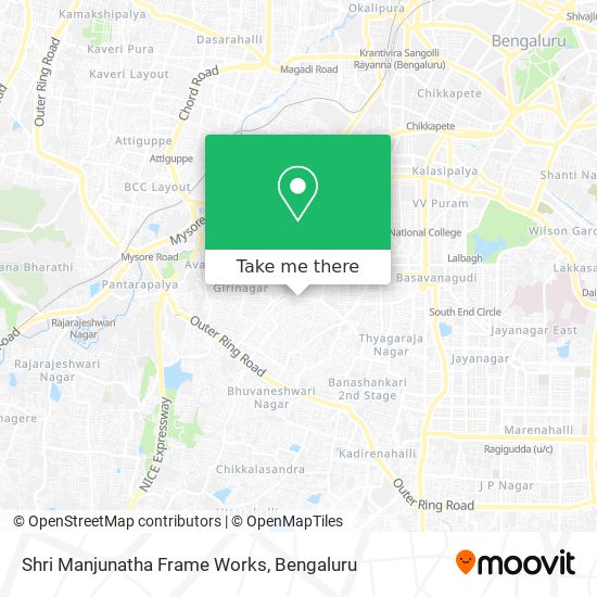 Shri Manjunatha Frame Works map