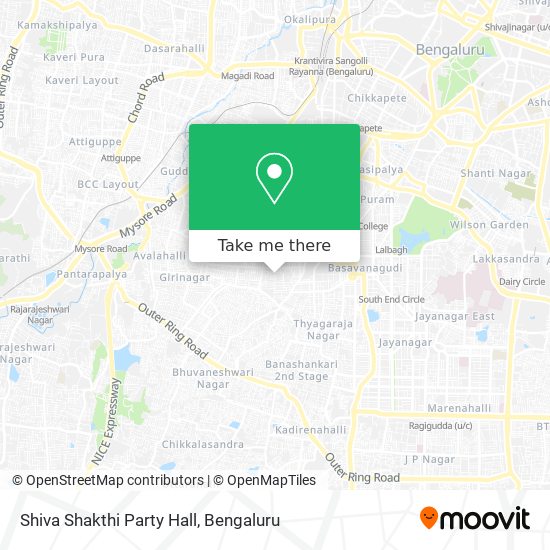 Shiva Shakthi Party Hall map