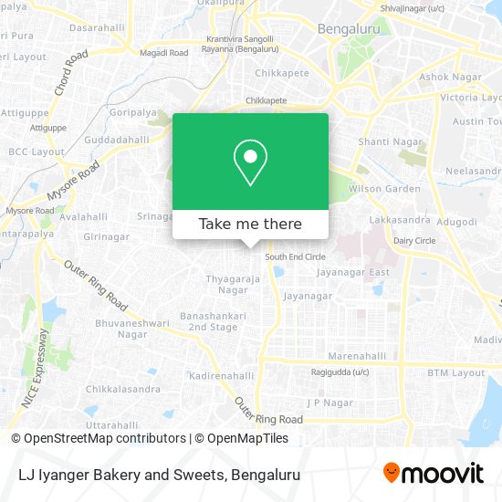 LJ Iyanger Bakery and Sweets map