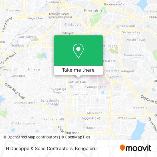 H Dasappa & Sons Contractors map