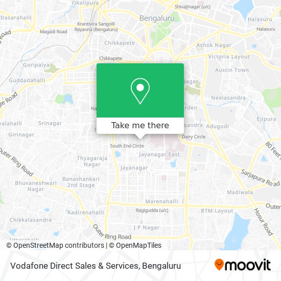 Vodafone Direct Sales & Services map