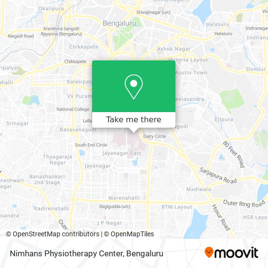 Nimhans Physiotherapy Center map