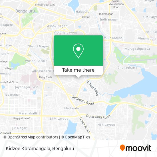 Kidzee Koramangala map