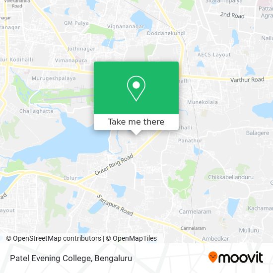 Patel Evening College map