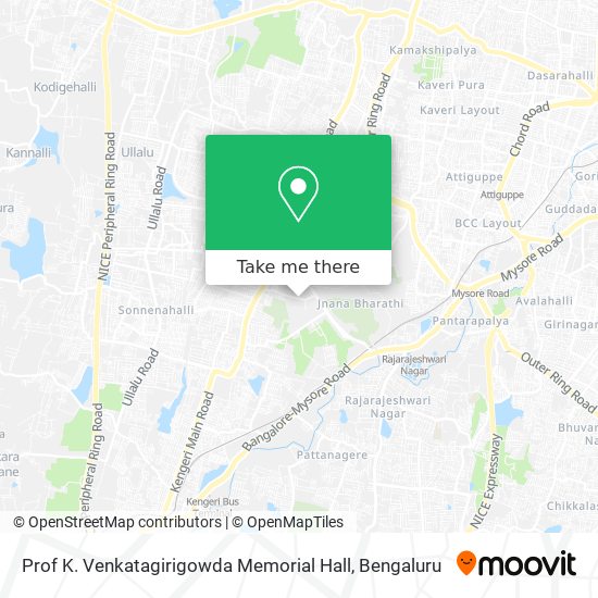 Prof K. Venkatagirigowda Memorial Hall map