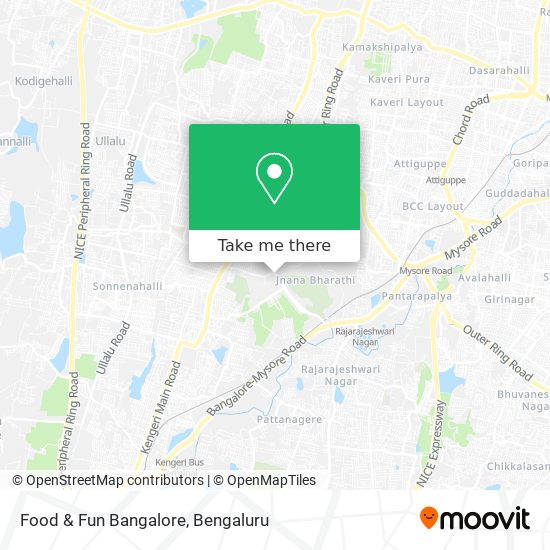 Food & Fun Bangalore map