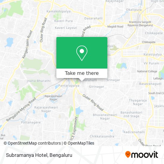 Subramanya Hotel map