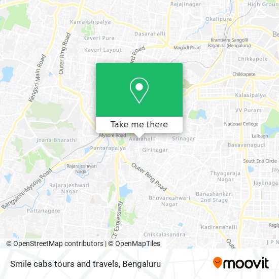 Smile cabs tours and travels map