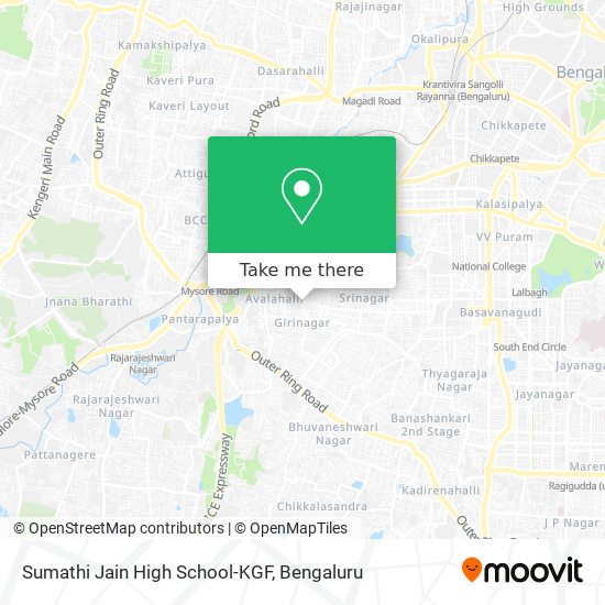 Sumathi Jain High School-KGF map