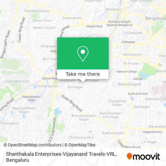 Shanthakala Enterprises-Vijayanand Travels-VRL map