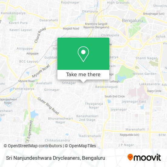 Sri Nanjundeshwara Drycleaners map