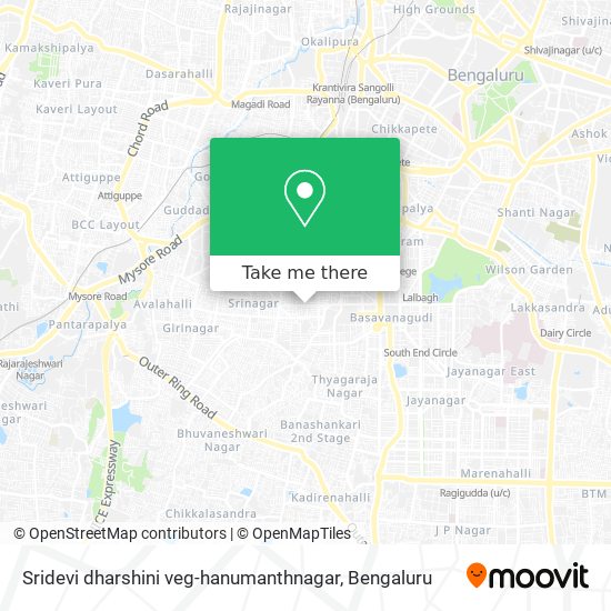 Sridevi dharshini veg-hanumanthnagar map