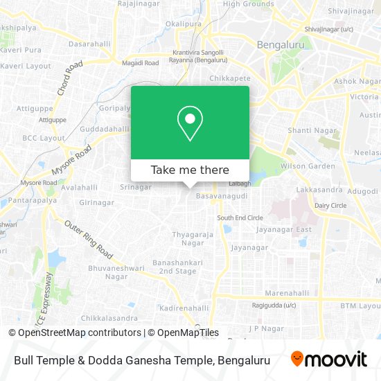 Bull Temple & Dodda Ganesha Temple map