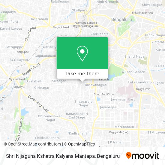 Shri Nijaguna Kshetra Kalyana Mantapa map
