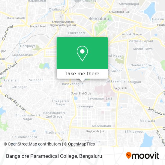 Bangalore Paramedical College map