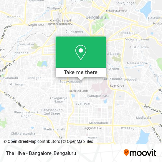 The Hive - Bangalore map