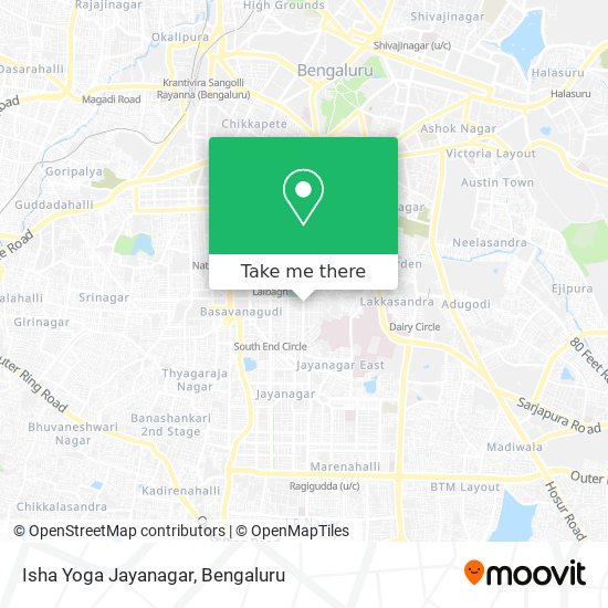 Isha Yoga Jayanagar map