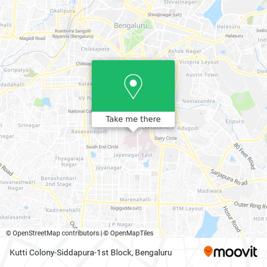 Kutti Colony-Siddapura-1st Block map