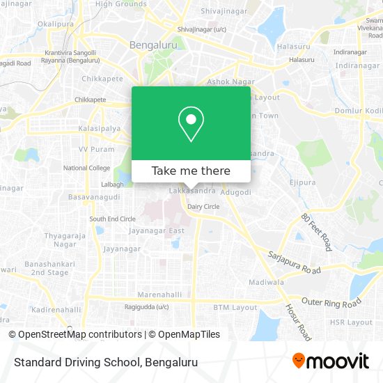 Standard Driving School map