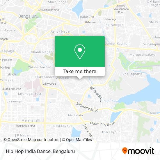 Hip Hop India Dance map