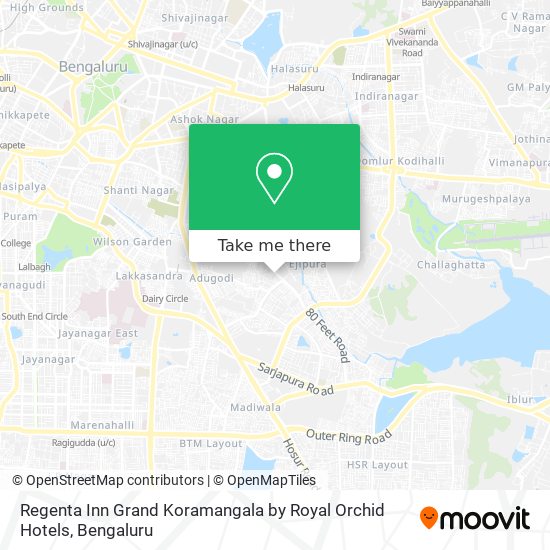 Regenta Inn Grand Koramangala by Royal Orchid Hotels map